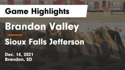 Brandon Valley  vs Sioux Falls Jefferson  Game Highlights - Dec. 14, 2021