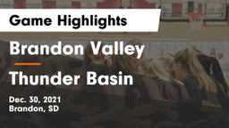 Brandon Valley  vs Thunder Basin  Game Highlights - Dec. 30, 2021