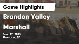 Brandon Valley  vs Marshall  Game Highlights - Jan. 17, 2023