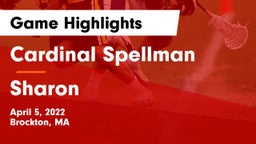 Cardinal Spellman  vs Sharon  Game Highlights - April 5, 2022