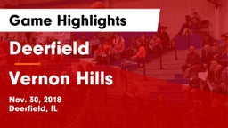 Deerfield  vs Vernon Hills  Game Highlights - Nov. 30, 2018