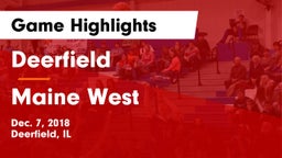 Deerfield  vs Maine West  Game Highlights - Dec. 7, 2018
