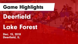 Deerfield  vs Lake Forest  Game Highlights - Dec. 15, 2018