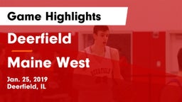 Deerfield  vs Maine West Game Highlights - Jan. 25, 2019