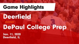 Deerfield  vs DePaul College Prep  Game Highlights - Jan. 11, 2020