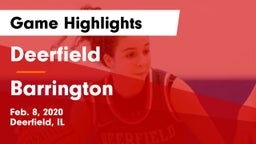 Deerfield  vs Barrington  Game Highlights - Feb. 8, 2020