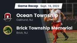 Recap: Ocean Township  vs. Brick Township Memorial  2022
