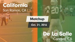 Matchup: California High vs. De La Salle  2016