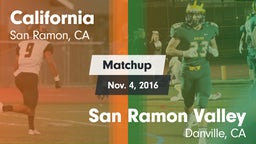 Matchup: California High vs. San Ramon Valley  2016