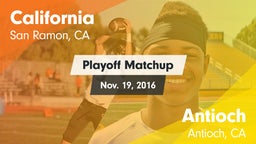 Matchup: California High vs. Antioch  2016