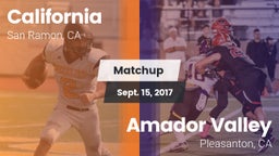 Matchup: California High vs. Amador Valley  2017