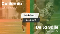 Matchup: California High vs. De La Salle  2017