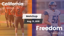 Matchup: California High vs. Freedom  2018