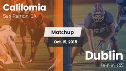 Matchup: California High vs. Dublin  2018