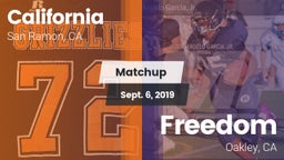 Matchup: California High vs. Freedom  2019