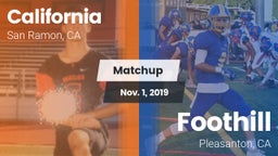 Matchup: California High vs. Foothill  2019