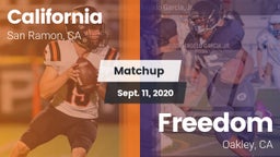 Matchup: California High vs. Freedom  2020