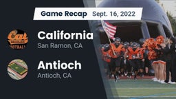 Recap: California  vs. Antioch  2022