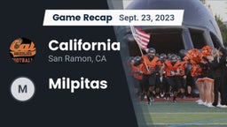 Recap: California  vs. Milpitas 2023