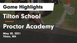 Tilton School vs Proctor Academy  Game Highlights - May 20, 2021