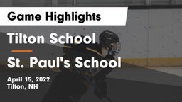 Tilton School vs St. Paul's School Game Highlights - April 15, 2022