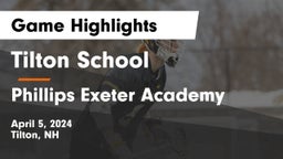 Tilton School vs Phillips Exeter Academy Game Highlights - April 5, 2024