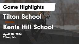 Tilton School vs Kents Hill School Game Highlights - April 20, 2024