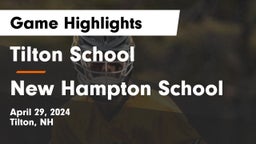 Tilton School vs New Hampton School  Game Highlights - April 29, 2024