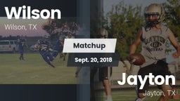 Matchup: Wilson  vs. Jayton  2018