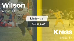 Matchup: Wilson  vs. Kress  2018