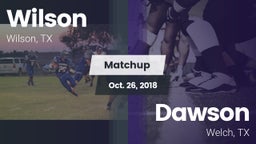 Matchup: Wilson  vs. Dawson  2018