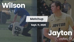 Matchup: Wilson  vs. Jayton  2020