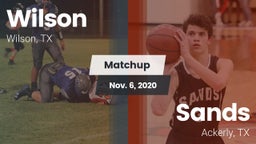 Matchup: Wilson  vs. Sands  2020