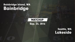 Matchup: Bainbridge High vs. Lakeside  2016