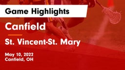 Canfield  vs St. Vincent-St. Mary  Game Highlights - May 10, 2022