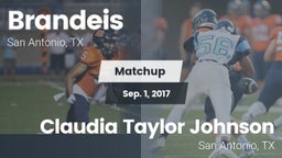 Matchup: Brandeis  vs. Claudia Taylor Johnson 2017