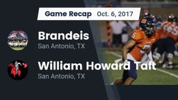 Recap: Brandeis  vs. William Howard Taft  2017