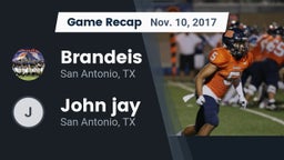 Recap: Brandeis  vs. John jay   2017