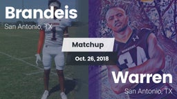 Matchup: Brandeis  vs. Warren  2018