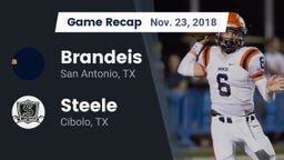 Recap: Brandeis  vs. Steele  2018