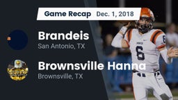 Recap: Brandeis  vs. Brownsville Hanna  2018