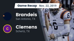 Recap: Brandeis  vs. Clemens  2019