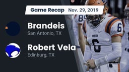Recap: Brandeis  vs. Robert Vela  2019