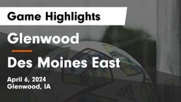 Glenwood  vs Des Moines East  Game Highlights - April 6, 2024