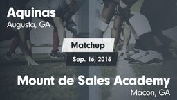 Matchup: Aquinas  vs. Mount de Sales Academy  2016
