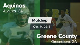 Matchup: Aquinas  vs. Greene County  2016