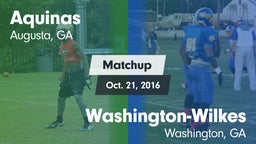 Matchup: Aquinas  vs. Washington-Wilkes  2016
