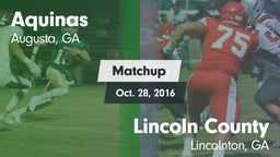 Matchup: Aquinas  vs. Lincoln County  2016