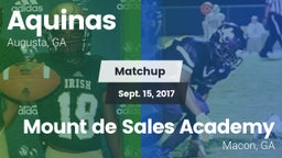 Matchup: Aquinas  vs. Mount de Sales Academy  2017