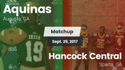 Matchup: Aquinas  vs. Hancock Central  2017